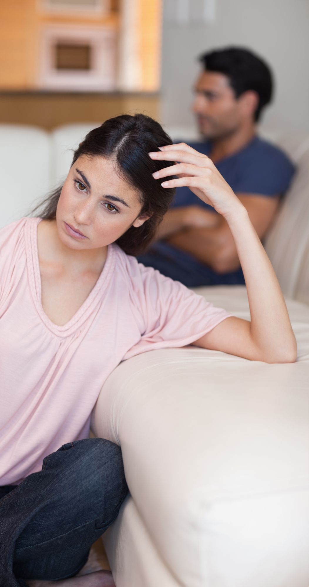 A depressed couple after an argument