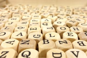 wood cube letters